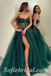 Sexy Tulle Sweetheart Sleeveless Side Slit A-Line Long Prom Dresses,SFPD0485