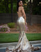 Mismatched Gold Sequin Mermaid Sexy Prom Dresses, PD0889