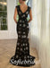 Elegant Star Tulle Spaghetti Straps V-Neck Sleeveless Mermaid Long Prom Dresses,SFPD0652