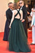 Simple Elegant Emerald Green Tulle Long Prom Dresses, PD0941