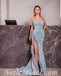 Gorgeous Special Fabric Sweetheart Sleeveless Side Slit Mermaid Long Prom Dresses,SFPD0562
