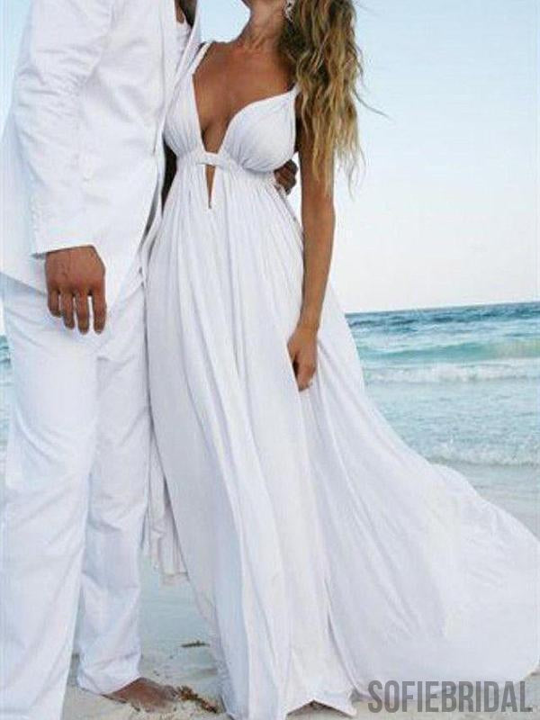 Unique Sexy Simple Casual Cheap White Beach Wedding Dresses, WD309 SofieBridal Unique Sexy Simple Casual Cheap White Beach Wedding Dresses, WD309 SofieBridal