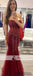 Sweetheart Rhinestone Beaded Mermaid Tulle See Through Prom Dresses, Evening Dresses, PD0388