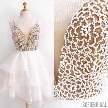 Lovely Beaded Tulle Homecoming Dresses, Cheap Homecoming Dresses, Homecoming Dresses, SF0113