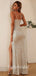 Sexy Sequin Spaghetti Straps V-Neck Sleeveless Side Slit Mermaid Long Prom Dresses,PD0776