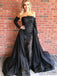 Sexy Black Lace Long Prom Dresses with Separate Sleeves, Cheap Prom Dresses , PD0776