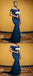 Black Soft Satin Spaghetti Straps Off Shoulder Floor Length Mermaid Bridesmaid Dresses, SFWG00439
