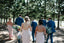 V-neck Blush Pink  Long Sheath Bridesmaid Dresses, PD0853