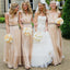 V-Neck Chiffon Bridesmaid Dresses, Long Bridesmaid Dresses, Cheap Bridesmaid Dresses, WG102