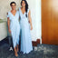 Mismatched Light Blue Jersey Bridesmaid Dresses, Cheap Bridesmaid Dresses, Bridesmaid Dresses, PD0276