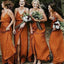 V-neck Side Slit Prom Dresses, Long Bridesmaid Dresses, Fall Wedding Bridesmaid Dresses, PD0699