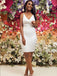 Charming Special Fabric Spaghetti Straps Cowl Criss-Cross Short Homecoming Dresses,HD0196