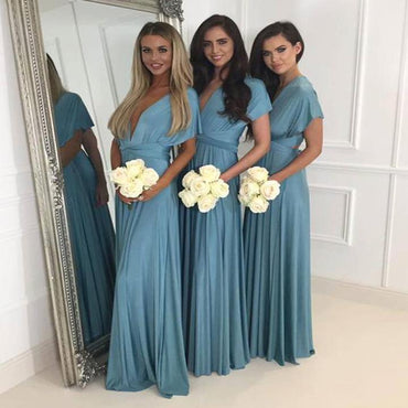 Convertible Jersey Bridesmaid Dresses, Popular Bridesmaid Dresses, Long Bridesmaid Dresses, PD0592