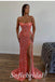 Sexy Sequin Sweetheart Sleeveless Side Slit Mermaid Long Prom Dresses With Beading,PD0747