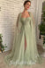 Elegant Tulle Sweetheart Sleeveless Side Slit A-Line Long Prom Dresses,SFPD0617