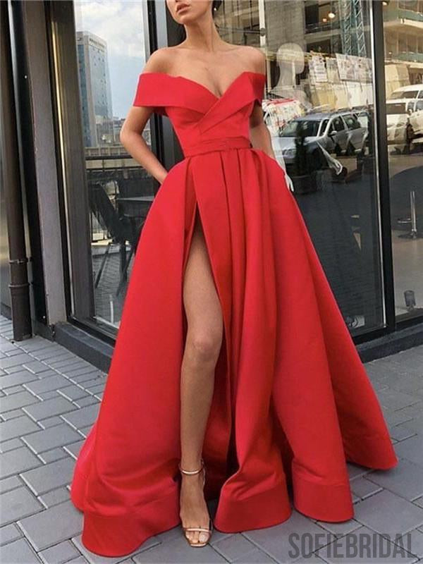 Elegant Off Shoulder Mermaid Wine Red Long Bridesmaid Dress – Dreamdressy