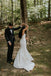 Sweetheart Long Mermaid Ivory Satin Wedding Dresses, WD0293