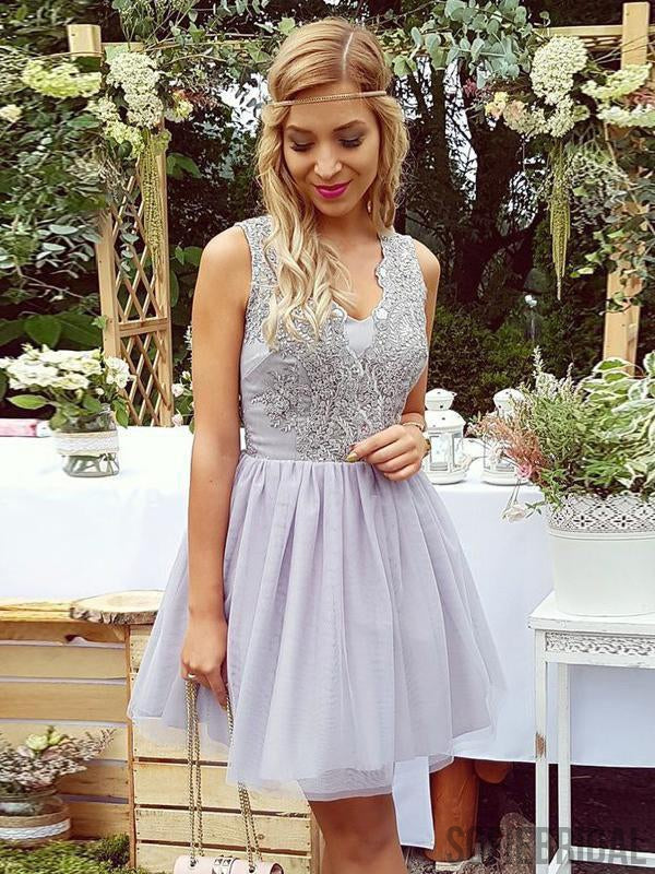 Lace Tulle Homecoming Dresses, Simple Homecoming Dresses, Popular Homecoming Dresses, CM501