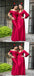 Mismatched Red Soft Satin A-Line Floor Length Mermaid Bridesmaid Dresses, SFWG00433