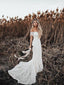 Off Shoulder Lace Mermaid Country Wedding Dresses, WD0278