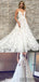 V-neck Long A-line Lace Wedding Dresses, Popular Wedding Dresses, WD0279
