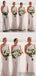 One Shoulder White Bridesmaid Dresses, Side Slit Bridesmaid Dresses, Long Bridesmaid Dresses, PD0706