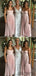 Sweetheart Blush Pink Long A-line Bridesmaid Dresses, PD0925