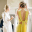 Yellow Bridesmaid Dresses, Sheath Bridesmaid Dresses, Side Slit Bridesmaid Dresses, PD0479