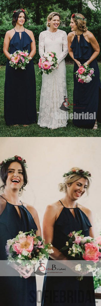 Dark Teal A-line Bridesmaid Dresses, Cheap Bridesmaid Dresses, Long Bridesmaid Dresses, PD0510