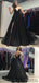 Spaghetti Long A-line Side Slit Sequin Prom Dresses, Sparkle Prom Dresses , PD0784