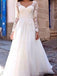 Long Sleeve Lace A-line Cheap Wedding Dresses Online, WD366