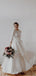 Long Sleeves Hi-low Ivory V-back Simple Wedding Dresses, WD0291