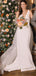 V-neck Long Mermaid Ivory Elegant Wedding Dresses, WD0292
