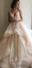 V-neck Lace Tulle Elegant Wedding Dresses, Bridal Gown, WD0285