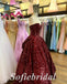 Elegant Sequin Sweetheart V-Neck Sleeveless A-Line Long Prom Dresses, PD0851