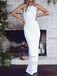 Long Mermaid Cross Back Lace Slit Wedding Dresses, Country Wedding Dresses, WD0246