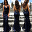 Cross Back Sequin Tulle Mermaid Prom Dresses, Long Prom Dresses, Cheap Prom Dresses, Simple Prom Dresses, PD0438