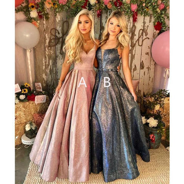 Shiny A-line Prom Dresses, Simple Prom Dresses, Long Prom Dresses, Prom Dresses, PD0439