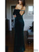 Off Shoulder Dark Green Long Sleeves Prom Dresses, Velvet Prom Dresses, PD0738