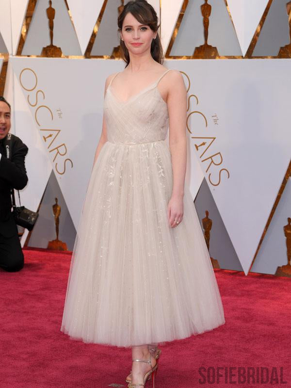 Felicity Jones Celebrity Dresses,Spaghetti Ivory Prom Dresses, Lace Pr SofieBridal Felicity Jones Celebrity Dresses,Spaghetti Ivory Prom Dresses, Lace Pr SofieBridal