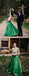 Halter Prom Dresses, Beaded Prom Dresses, Green Prom Dresses, Prom Dresses, PD0674
