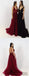 V-neck Tulle Prom Dresses, Beaded Sequin Prom Dresses, Popular Prom Dresses, Prom Dresses, PD0615