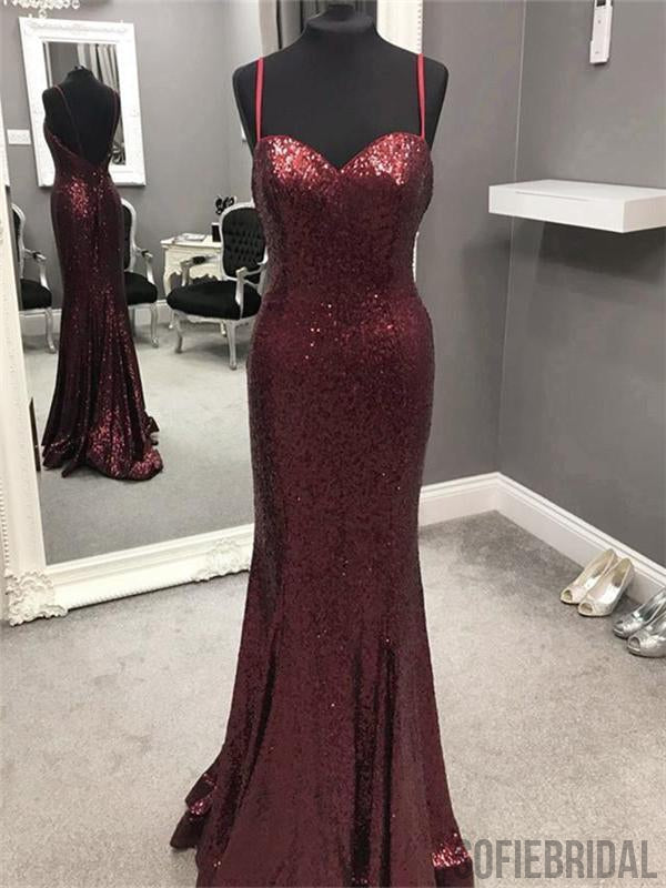 Spaghetti Sequin Prom Dresses, Mermaid Prom Dresses, Popular Prom Dres SofieBridal Spaghetti Sequin Prom Dresses, Mermaid Prom Dresses, Popular Prom Dres SofieBridal
