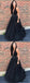 V-neck Black Prom Dresses, Beaded Prom Dresses, Long Prom Dresses, Prom Dresses, PD0675