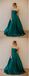 Green Satin Prom Dresses, A-line Elegant Prom Dresses, Long Prom Dresses, Popular Prom Dresses, PD0622