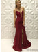 Spaghetti Long Mermaid Front Slit Prom Dresses, Cheap Prom Dresses , PD0780