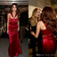 Selena Gomez Red Mermaid Long Celebrity Dresses, Prom Dresses, PD0975