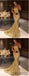 Strapless Gold Sequin Mermaid Prom Dresses, Sexy Prom Dresses, Popular Prom Dresses, PD0621