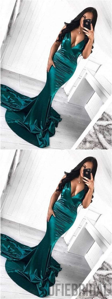 Deep V-neck Sexy Prom Dresses, Mermaid Prom Dresses, Shiny Prom Dresses, Prom Dresses, PD0603