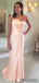 One-shoulder Sheath Simple Long Bridesmaid Dresses With Pleats, BD0572